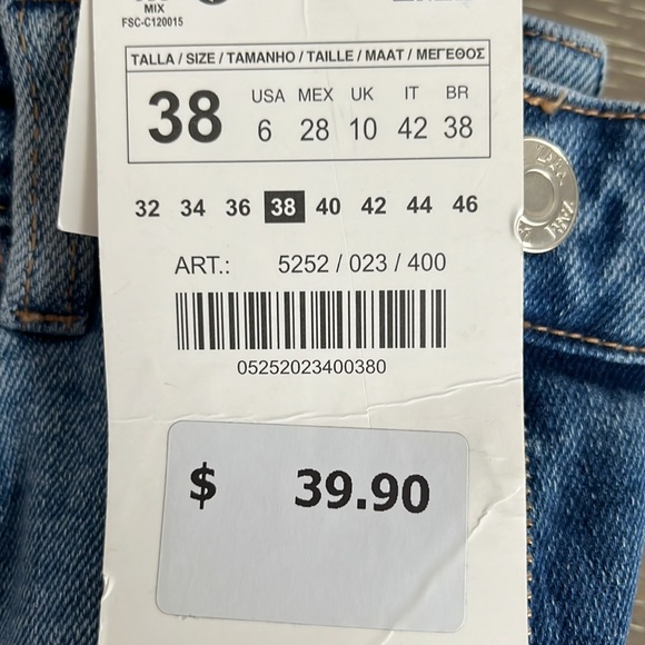 Zara Vintage Skinny Jeans Size 6 - Picture 6 of 6